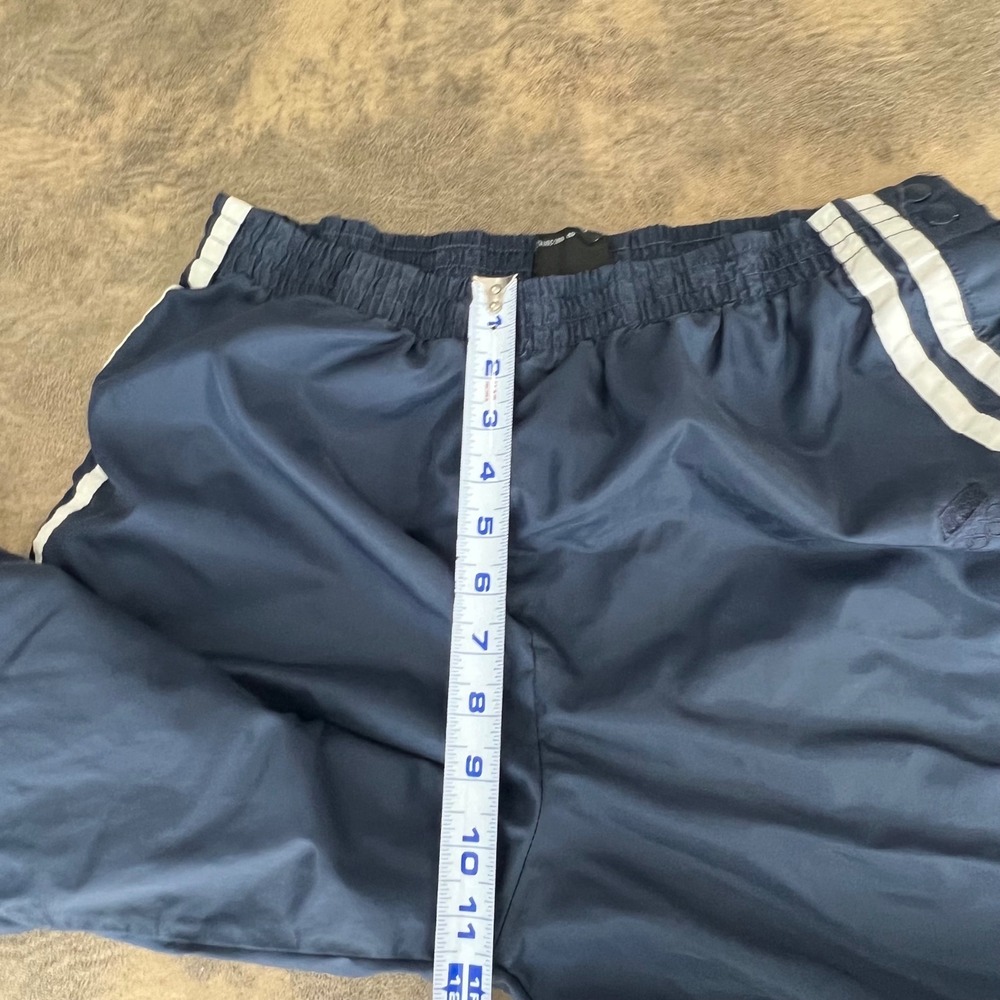 JCPenney USA Olympic Track Pants Mens Large Navy Blue Snap Side Tear Away VTG - Picture 7 of 10